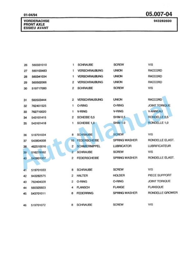 Bomag BG 90 A Motor Grader Spare Parts Catalogue 00811223-2