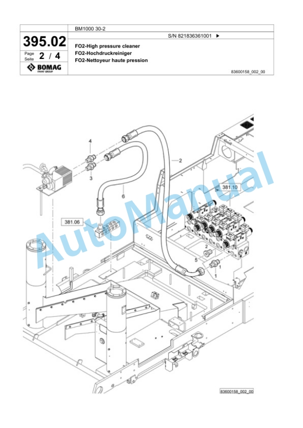 Bomag BM 1000-30-2 Cold Milling Planer Spare Parts Catalogue 00800667-5