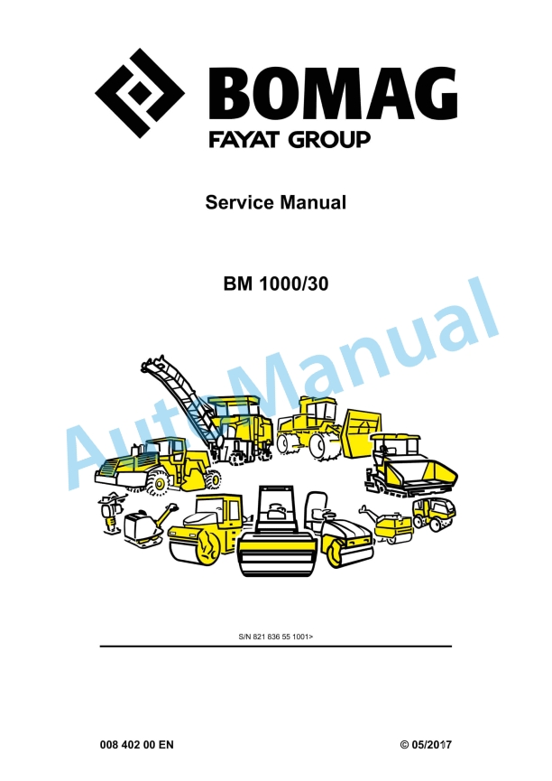 Bomag BM 1000-30 Service Manual 00840200