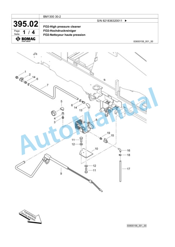 Bomag BM 1300 30-2 Cold Milling Planer Spare Parts Catalogue 00800675-5