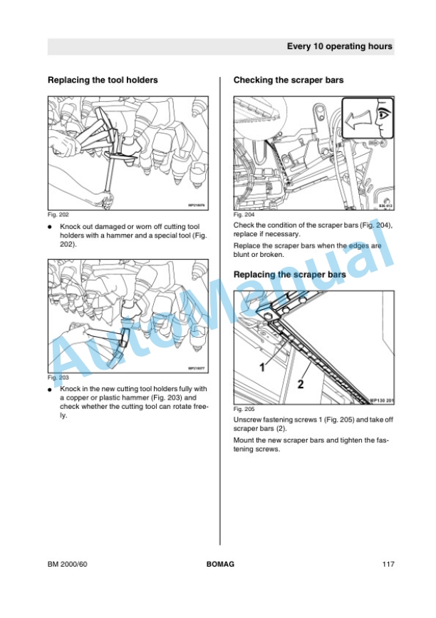 Bomag BM 2000-60 Cold Milling Machine Operating and Maintenance Instructions 00806061-3