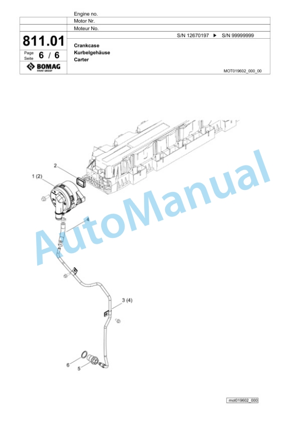 Bomag BM 600-15-2 Cold Milling Planer Spare Parts Catalogue 00826483-4