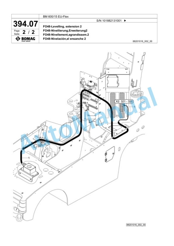 Bomag BM 600-15 EU-Flex Cold Milling Planer Spare Parts Catalogue 00824943-2