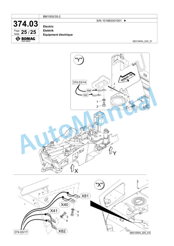 Bomag BM1000-35-2 Cold Milling Planer Spare Parts Catalogue 00826489-2