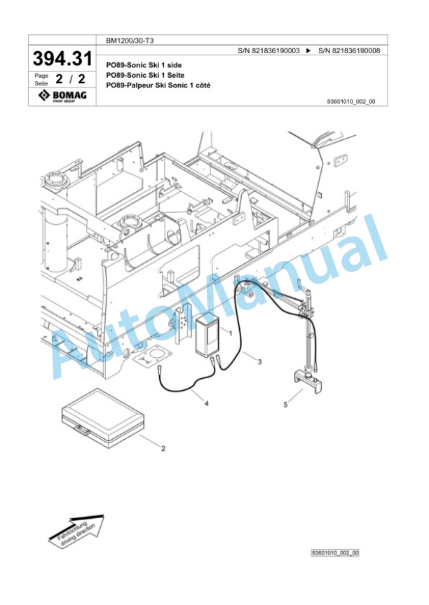 Bomag BM1200-30-T3 Cold Milling Planer Spare Parts Catalogue 00818427-4