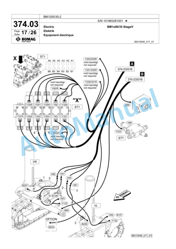 Bomag BM1200-35-2 Cold Milling Planer Spare Parts Catalogue 00826485-2
