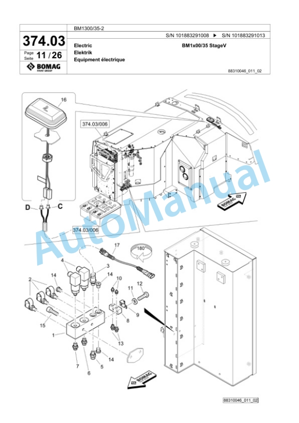 Bomag BM1300-35-2 Cold Milling Planer Spare Parts Catalogue 00826487-2