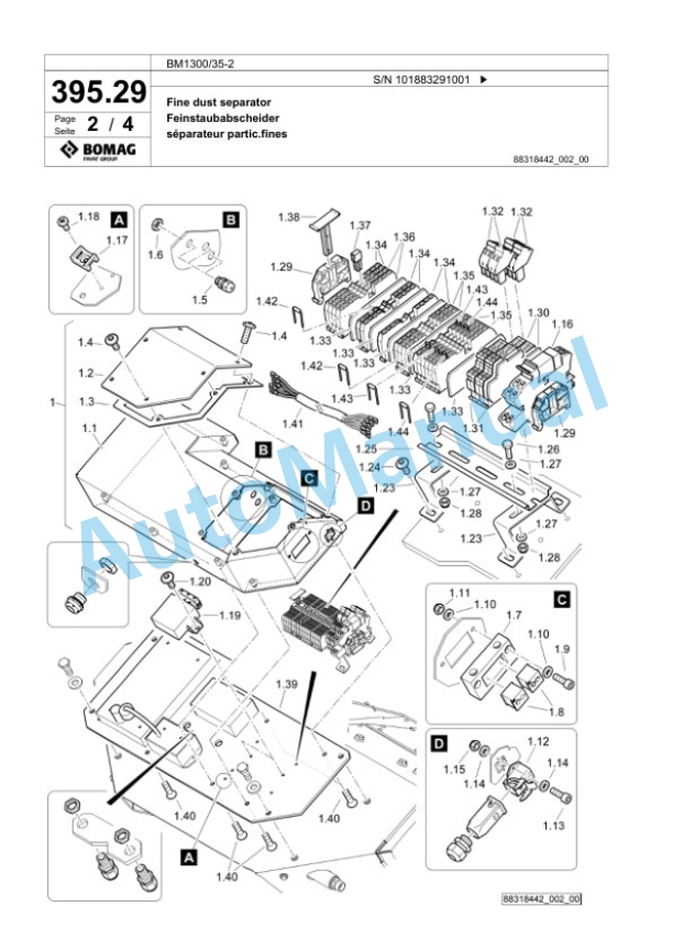 Bomag BM1300-35-2 Cold Milling Planer Spare Parts Catalogue 00826487-5