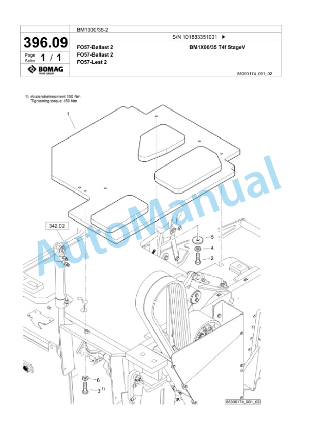 Bomag BM1300-35-2 Cold Milling Planer Spare Parts Catalogue 00826499-4