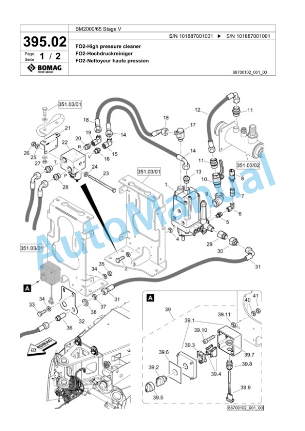 Bomag BM2000-65 Stage V Cold Milling Planer Spare Parts Catalogue 00826467-5