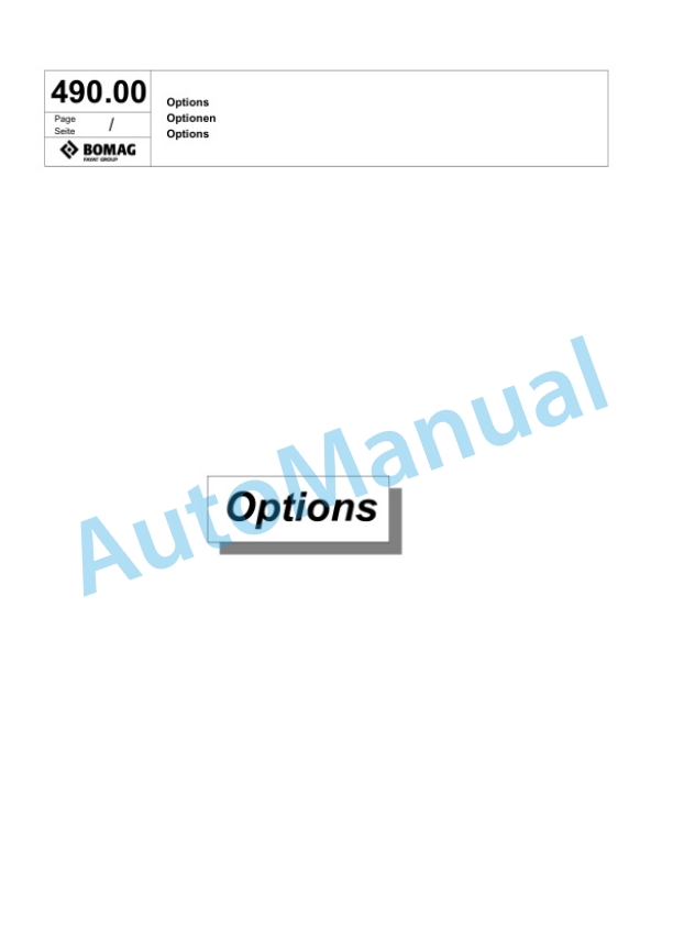 Bomag BMF 2500 L Feeder Spare Parts Catalogue 00825465-5