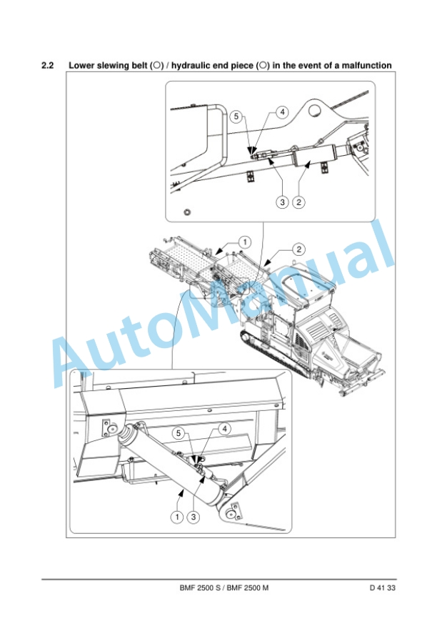 Bomag BMF 2500 S, BMF 2500 M Feeder Operating and Maintenance Instructions 00890004-3