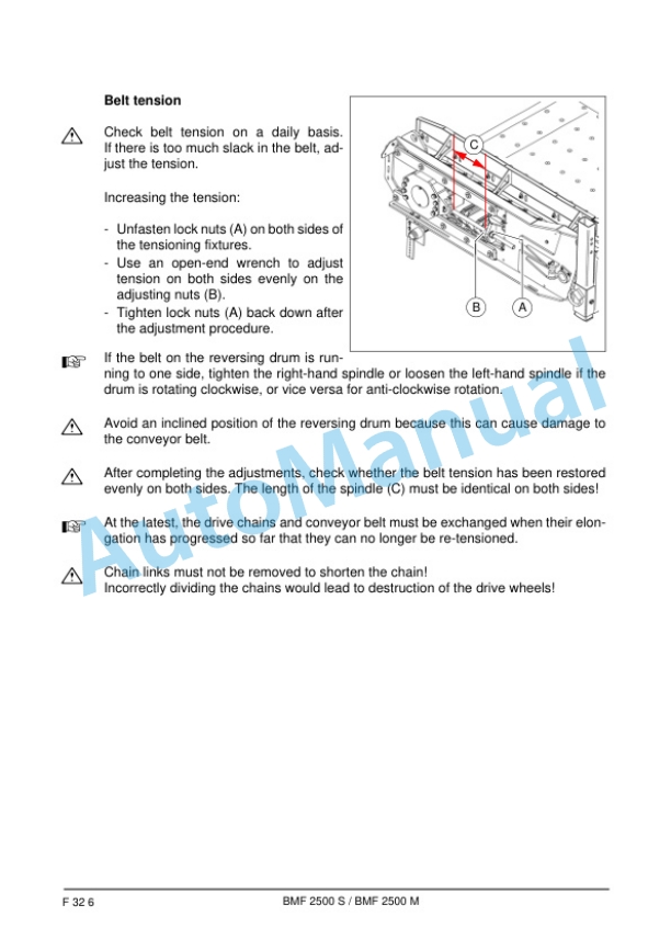 Bomag BMF 2500 S, BMF 2500 M Feeder Operating and Maintenance Instructions 00890004-4