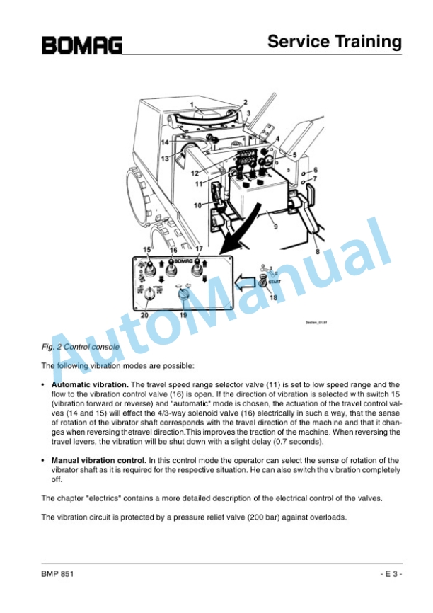 Alternative view of Bomag BMP 851 Multi Purpose Compactor Service Training 00809937