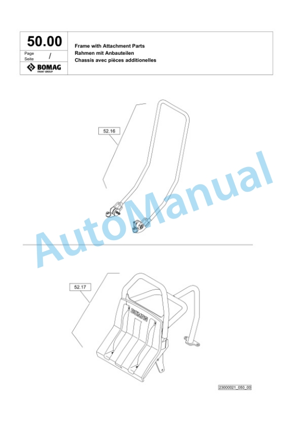 Bomag BP 10-35 Vibratory Plate Compactor Spare Parts Catalogue 00825021-2