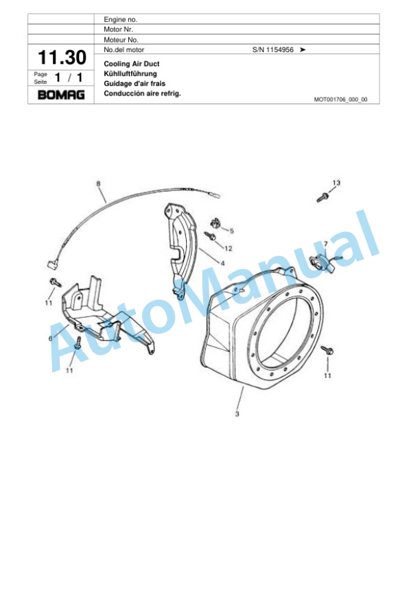 Bomag BP 10-36-2 Vibratory Plate Compactor Spare Parts Catalogue 00818605-2