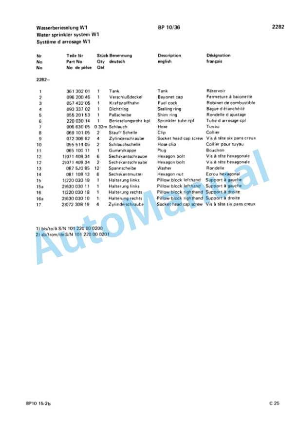 Bomag BP 10-36, BP 15-45 Vibratory Plate Compactor Spare Parts Catalogue 00811810-3