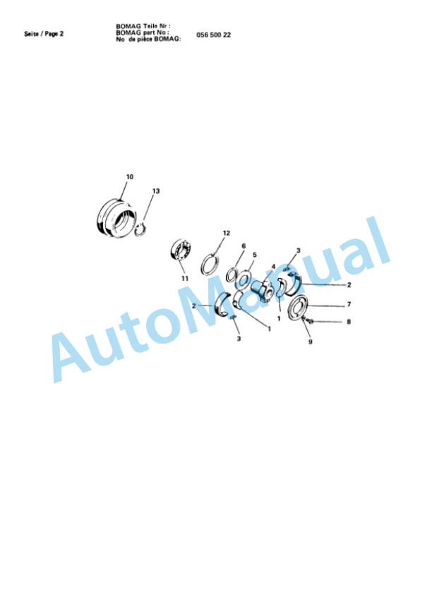 Bomag BP 10-36, BP 15-45 Vibratory Plate Compactor Spare Parts Catalogue 00811810-4