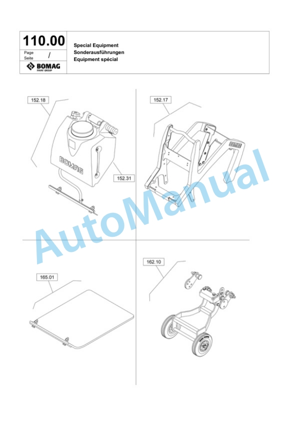 Bomag BP 12-40 Vibratory Plate Compactor Spare Parts Catalogue 00824609-5