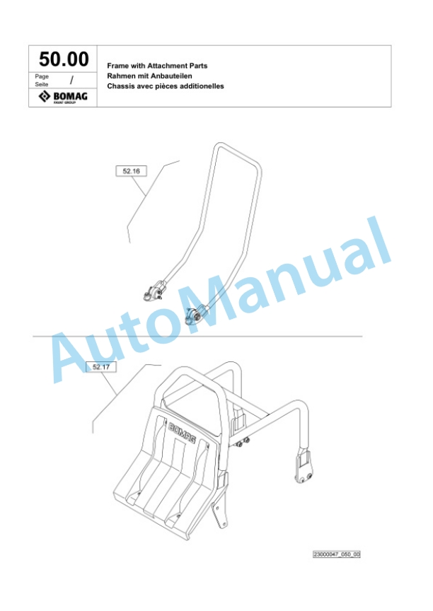 Bomag BP 12-40 Vibratory Plate Compactor Spare Parts Catalogue 00826115-2