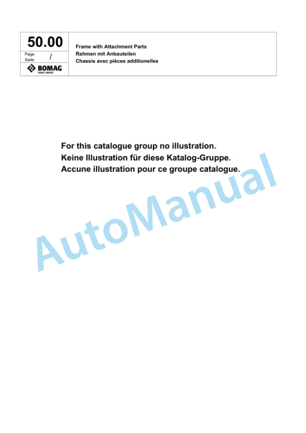 Bomag BP 12-50 A Vibratory Plate Compactor Spare Parts Catalogue 00827095-2