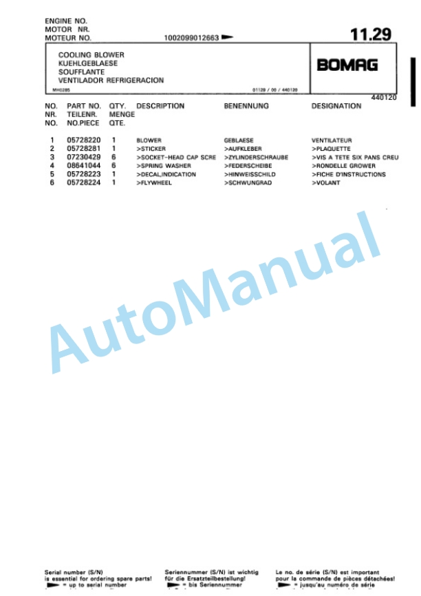 Bomag BP 15-45 D-2 Vibratory Plate Compactor Spare Parts Catalogue 00816409-2