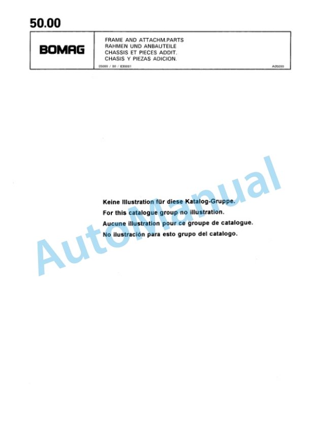 Bomag BP 15-45 D Vibratory Plate Compactor Spare Parts Catalogue 00811822-3