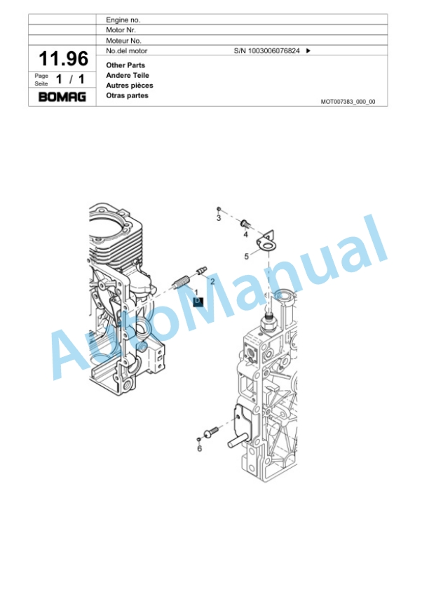 Bomag BP 18-45 D-2 Vibratory Plate Compactor Spare Parts Catalogue 00818275-3