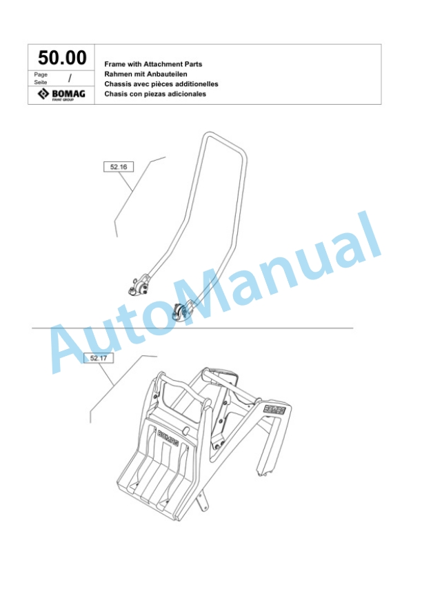 Bomag BP 20-50 D Vibratory Plate Compactor Spare Parts Catalogue 00824347-3