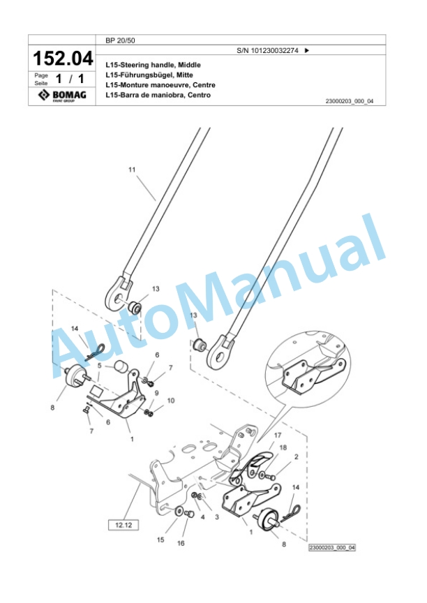 Bomag BP 20-50 Vibratory Plate Compactor Spare Parts Catalogue 00824069-5