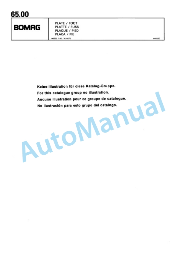 Bomag BP 23-48 Vibratory Plate Compactor Spare Parts Catalogue 00819919-3