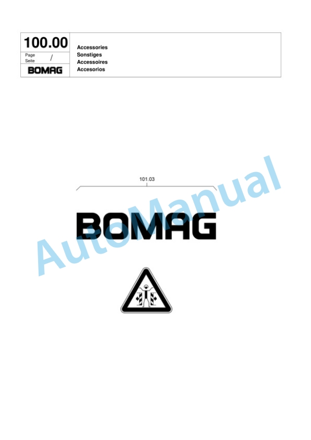 Bomag BP 6-30 Vibratory Plate Compactor Spare Parts Catalogue 00817935-5