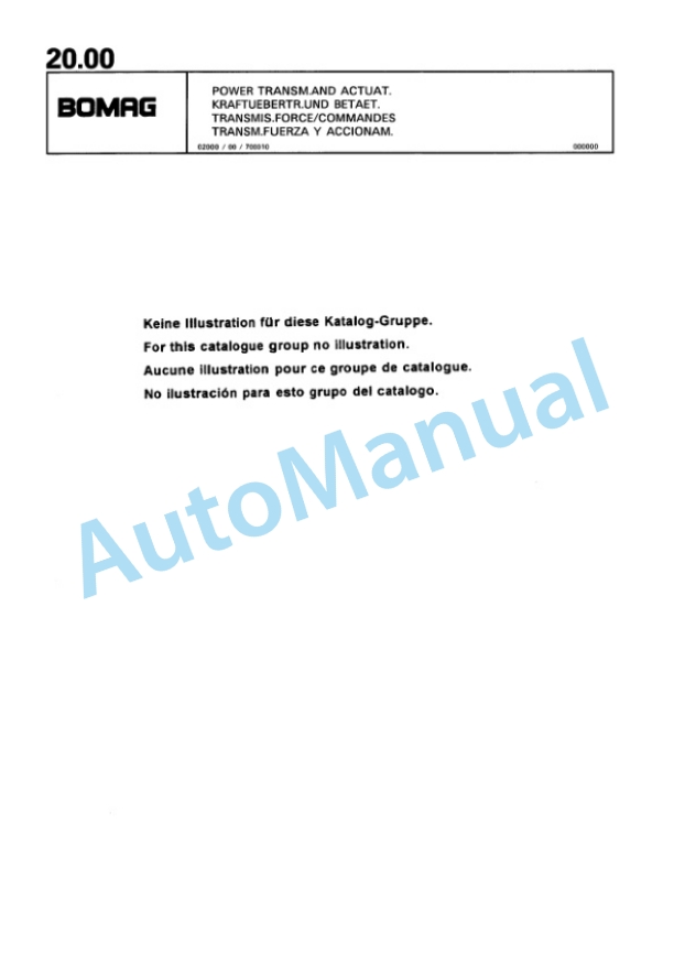 Bomag BPH 80-65 S Vibratory Plate Compactor Spare Parts Catalogue 00810109-2