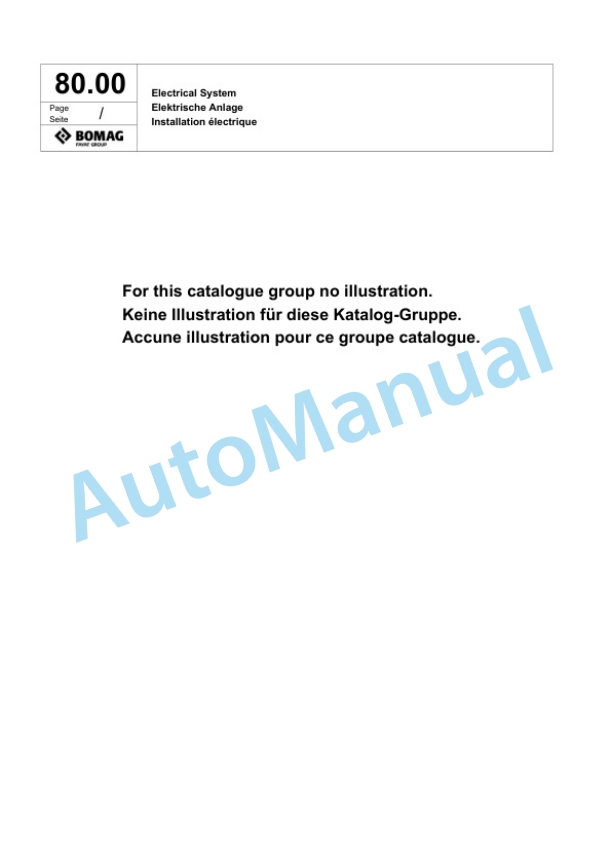 Bomag BPH 80-65 S Vibratory Plate Compactor Spare Parts Catalogue 00818011-2