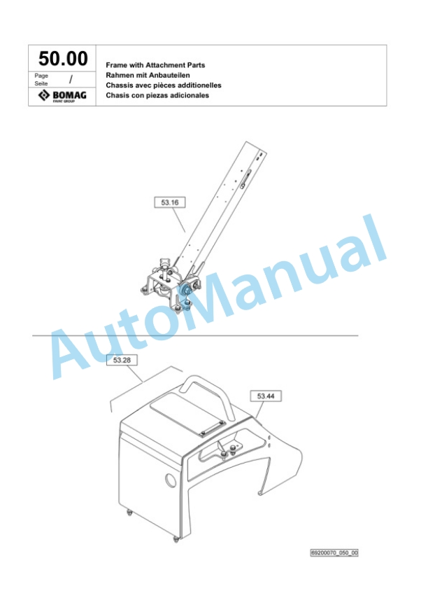 Bomag BPR 25-40 D Vibratory Plate Compactor Spare Parts Catalogue 00824369-3