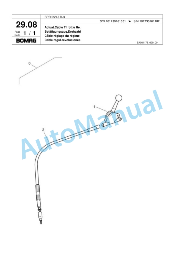 Bomag BPR 25-45 D-3 Vibratory Plate Compactor Spare Parts Catalogue 00818269-4