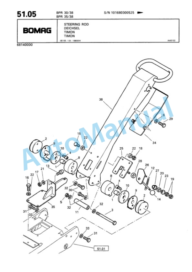 Bomag BPR 30-38, BPR 35-38 Vibratory Plate Compactor Spare Parts Catalogue 00813344-3