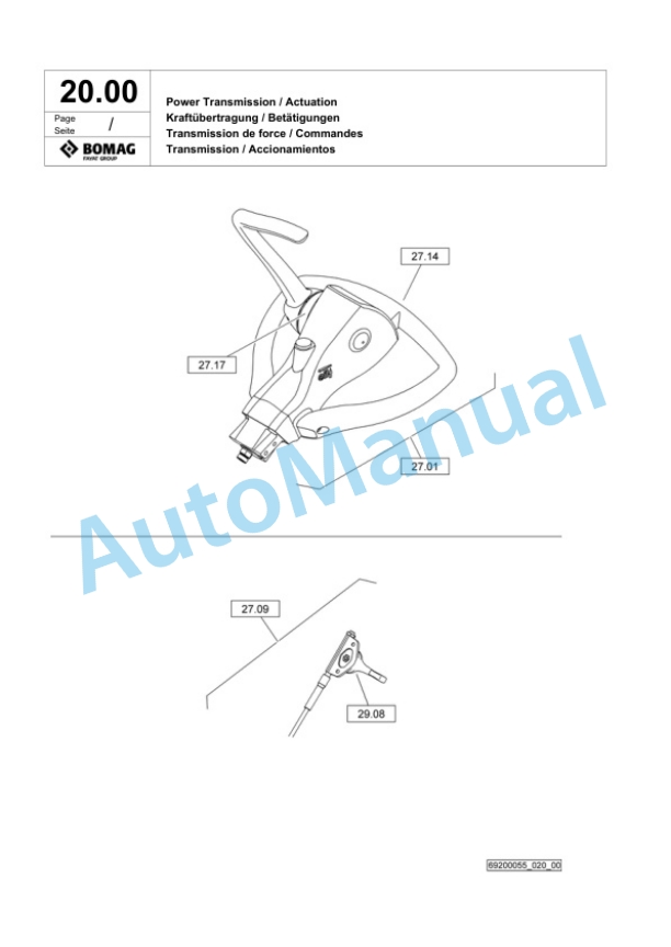 Bomag BPR 35-42 D-E Vibratory Plate Compactor Spare Parts Catalogue 00824313-2