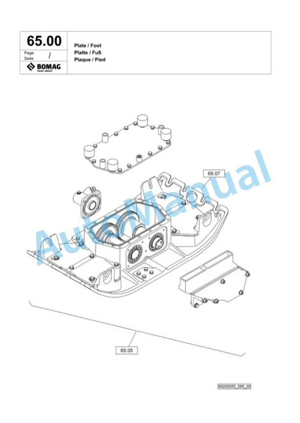 Bomag BPR 35-42 Vibratory Plate Compactor Spare Parts Catalogue 00826397-3