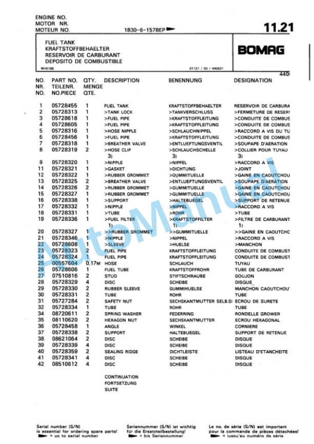 Bomag BPR 40-45 D-2, BPR 45-45 D-2 Vibratory Plate Compactor Spare Parts Catalogue 00816407-2