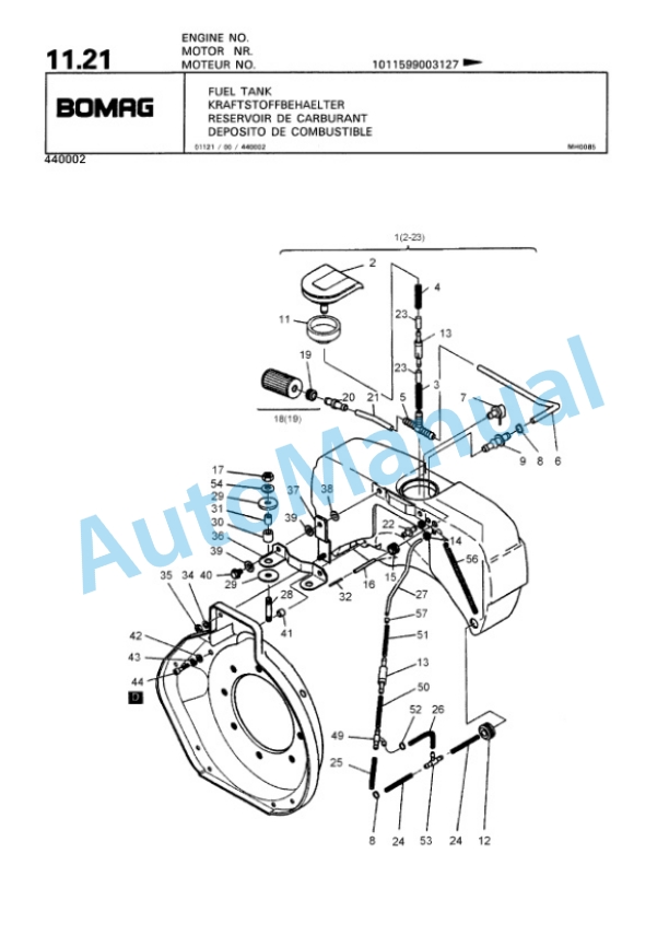 Bomag BPR 40-45 D-2, BPR 45-45 D-2 Vibratory Plate Compactor Spare Parts Catalogue 00817735-2