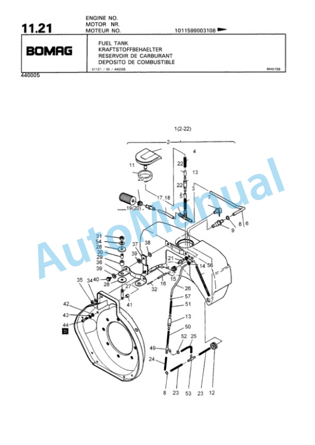 Bomag BPR 40-45 D-2, BPR 45-45 D-2 Vibratory Plate Compactor Spare Parts Catalogue 00817735-3