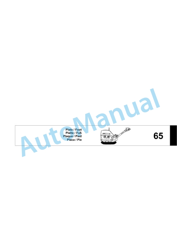 Bomag BPR 45-55 D Vibratory Plate Compactor Spare Parts Catalogue 00817977-4