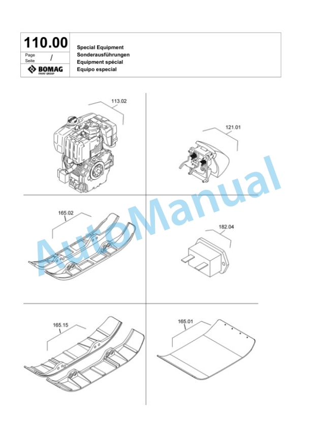 Bomag BPR 45-55 D Vibratory Plate Compactor Spare Parts Catalogue 00818493-5