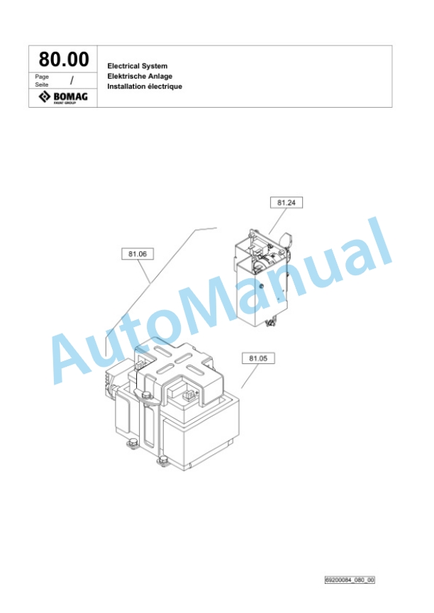 Bomag BPR 45-55 D Vibratory Plate Compactor Spare Parts Catalogue 00826679-3