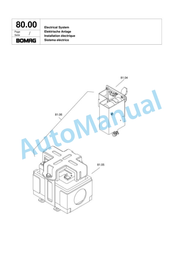 Bomag BPR 45-55 Vibratory Plate Compactor Spare Parts Catalogue 00818501-4