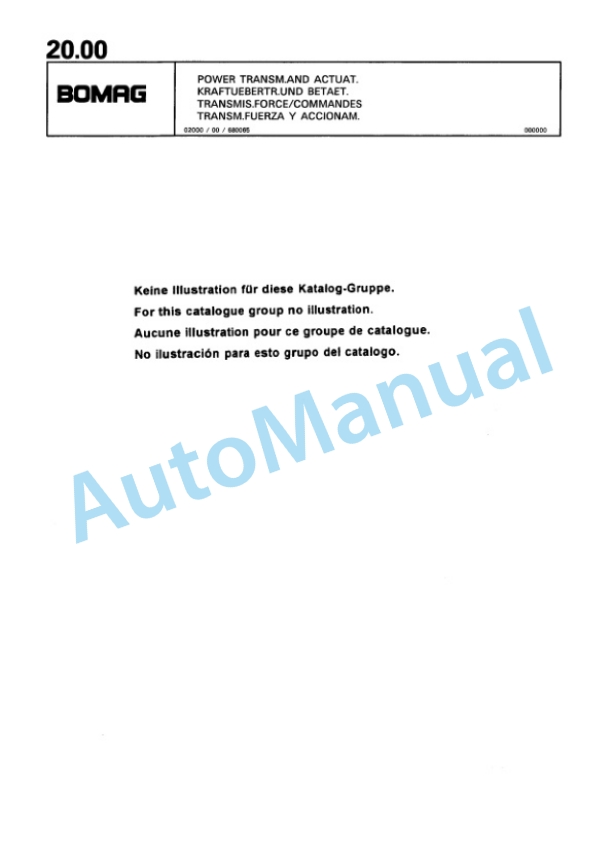 Bomag BPR 50-52 D-2. BPR 55-52 D-2, BPR 60-52 D-2 Vibratory Plate Compactor Spare Parts Catalogue 00811351-2