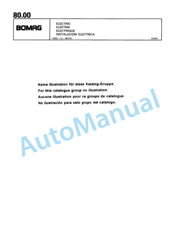 Bomag BPR 50-52 D-2. BPR 55-52 D-2, BPR 60-52 D-2 Vibratory Plate Compactor Spare Parts Catalogue 00811351-4