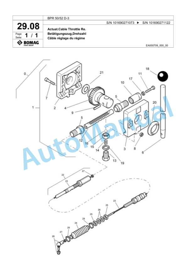 Bomag BPR 50-52 D-3 Vibratory Plate Compactor Spare Parts Catalogue 00811426-3
