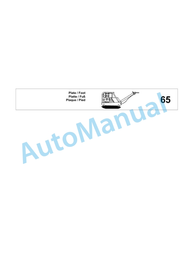 Bomag BPR 50-52 D-3 Vibratory Plate Compactor Spare Parts Catalogue 00811426-4